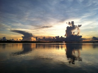 still waters and sunrise