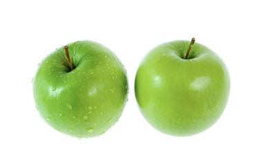 green apple isolated on white