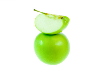 green apple isolated on white