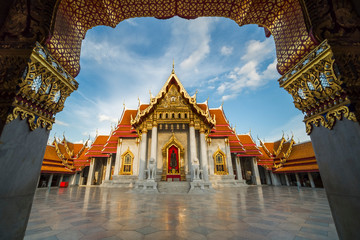 Fototapeta premium the first grade royal monastery, Wat Benchamabophit Dusitvanaram Rajawarawiharn, Bangkok, Thailand