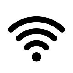 Wi-fi flat vector sign, icon, symbol isolated on white background.