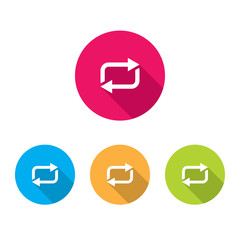 Loop Icons With Long Shadow