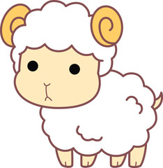 動物のイラスト-ヒツジ