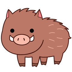 動物のイラスト-イノシシ