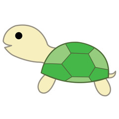 動物のイラスト-かめ