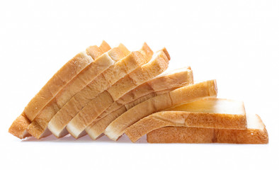 sliced bread isolated on white background