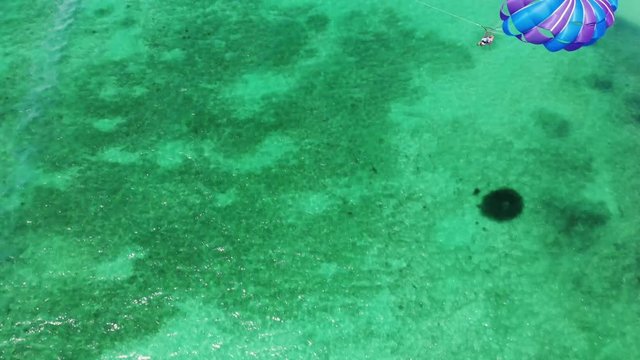 Sunny Day Parasailing at Lucaya Beach Strip, Freeport, Bahamas