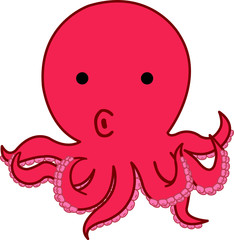 Fototapeta premium 動物のイラスト-たこ