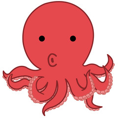 動物のイラスト-たこ