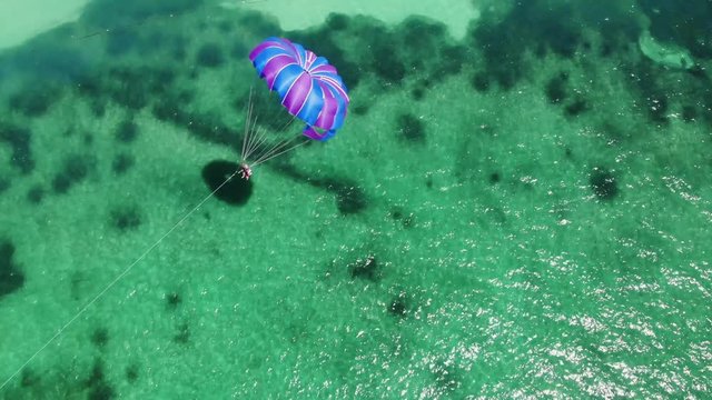 Sunny Day Parasailing at Lucaya Beach Strip, Freeport, Bahamas