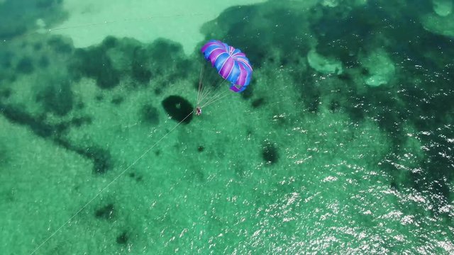 Sunny Day Parasailing at Lucaya Beach Strip, Freeport, Bahamas