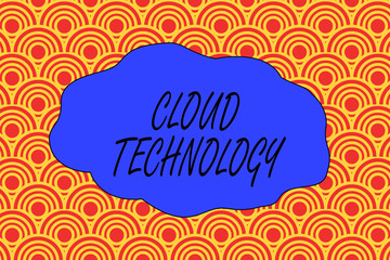 Handwriting text writing Cloud Technology. Conceptual photo storing and accessing data and programs over Internet Abstract seamless repeat design half circles peeping out from each other