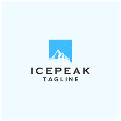 Fototapeta na wymiar ice peak mountain logo rustic illustration vector template download