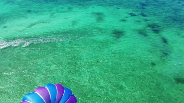 Sunny Day Parasailing at Lucaya Beach Strip, Freeport, Bahamas