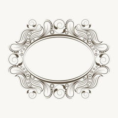 Concept of floral design decorated frame.