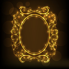 Concept of floral design decorated frame.