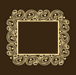 Concept of floral design decorated frame.