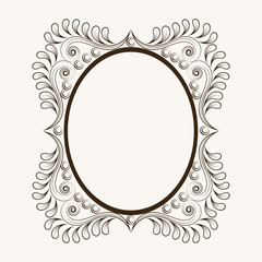 Concept of floral design decorated frame.