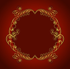 Concept of floral design decorated frame.