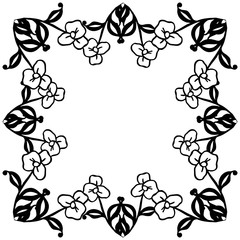 Vector illustration various decoration of card with ornate of flower frame