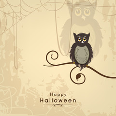 Halloween party celebration with scary owl.