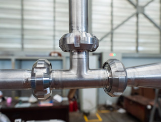 Stainless pipe T-connection
