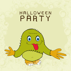 Poster and banner for Halloween party with ghost.