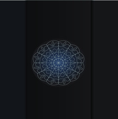 vector of simple background template with modern design, elegant and beauty with mandala style, dark colors, eps 10
