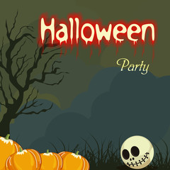Fototapeta premium Poster, banner or invitation for Halloween party celebration.