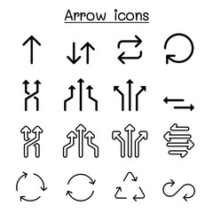 Arrow icon set vector illustration graphic design