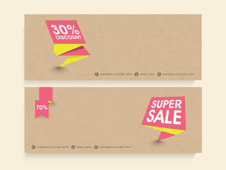 Web header or banner set for sale.