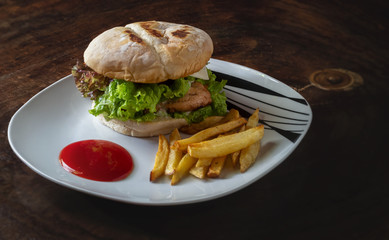 Integral bread burger