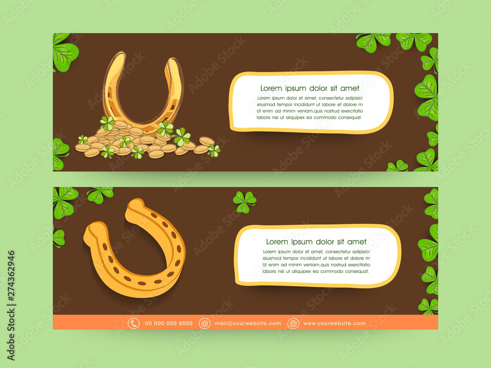 Wall mural web header design for st. patrick day celebration.