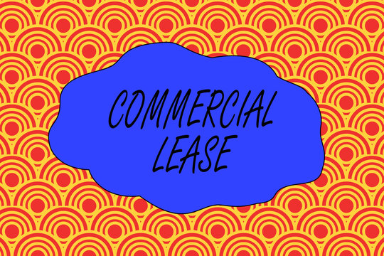 Handwriting text writing Commercial Lease. Conceptual photo refers to buildings or land intended to generate a profit Abstract seamless repeat design half circles peeping out from each other