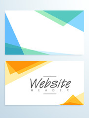 Website header or banner set.