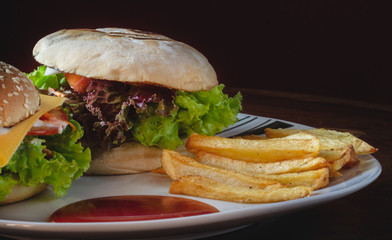 Integral bread burger