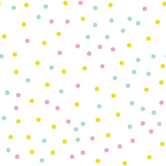 polka dot seamless vector pattern black background. White and black polka dots background. Chaotic elements. Abstract geometric shape texture. Design template for wallpaper,wrapping, textile. 