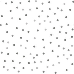 polka dot seamless vector pattern black background. White and black polka dots background. Chaotic elements. Abstract geometric shape texture. Design template for wallpaper,wrapping, textile.  © Aygun