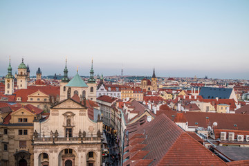 Fototapeta na wymiar Città vecchia vista dall'alto,Praga