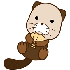 動物のイラスト-ラッコ