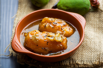 Raw mango chutney made of semi ripe mangos with sweet and tangy taste known for its  heat resistant properties to fight against the intense indian summer heat