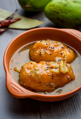 Raw mango chutney made of semi ripe mangos with sweet and tangy taste known for its  heat resistant properties to fight against the intense indian summer heat