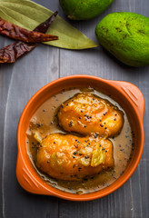 Raw mango chutney made of semi ripe mangos with sweet and tangy taste known for its  heat resistant properties to fight against the intense indian summer heat