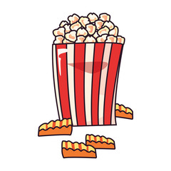 pop corn french fries comic pop art