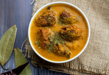 Vegetable kofta curry, indian food 