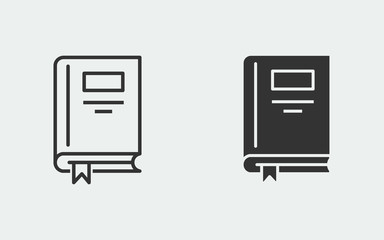 Book vector icon for graphic and web design.