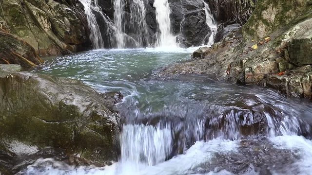 Chet Kod waterfall in ecotourism study center, Chet Kod-Pong Kon Sao, Saraburi,Thailand.