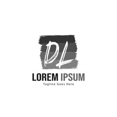 Initial DL logo template with modern frame. Minimalist DL letter logo vector illustration
