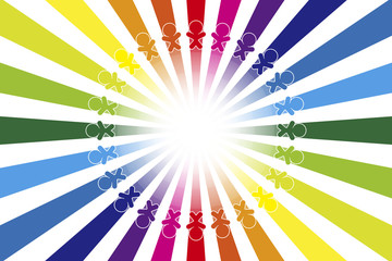 #Background #wallpaper #Vector #Illustration #design #free #free_size #charge_free #colorful #color rainbow,show business,entertainment,party,image  背景素材,イラスト,イメージ,人の輪,世界平和,チームワーク,握手,協力,ビジネス,手を繋ぐ愛,無料