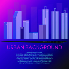 Urban background Simple Design with modern gradient color.. Abstract background Vector.